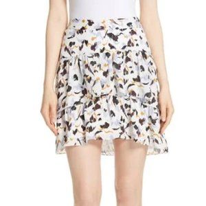 ALC Baxter Womens Silk Printer A-Line Skirt